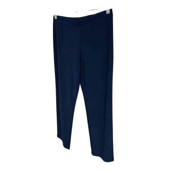 Clara Sunwoo Womens Navy Blue Stretchy Cropped Pants Sz Large - Picture 3 of 8